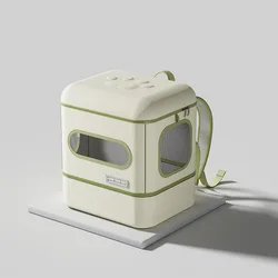 Mochila porta gatos plegable con caja arena integrada – Doble uso