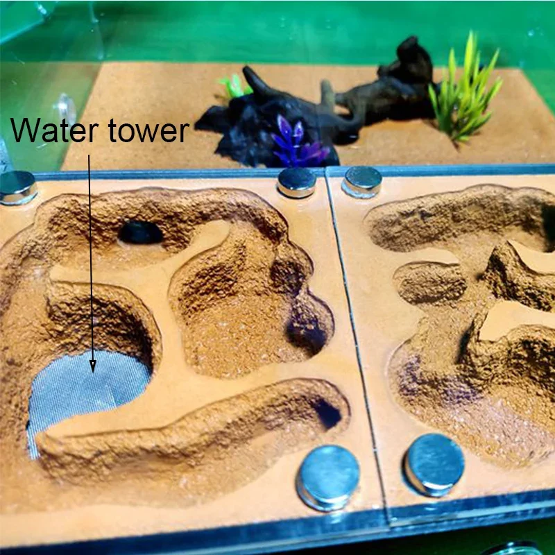 Casa de granja de hormiga de hormigón supergrande, nido de hormiga de yeso para mascotas, Castillo de insectos, taller, hormigero M con área de caza - imagen 5