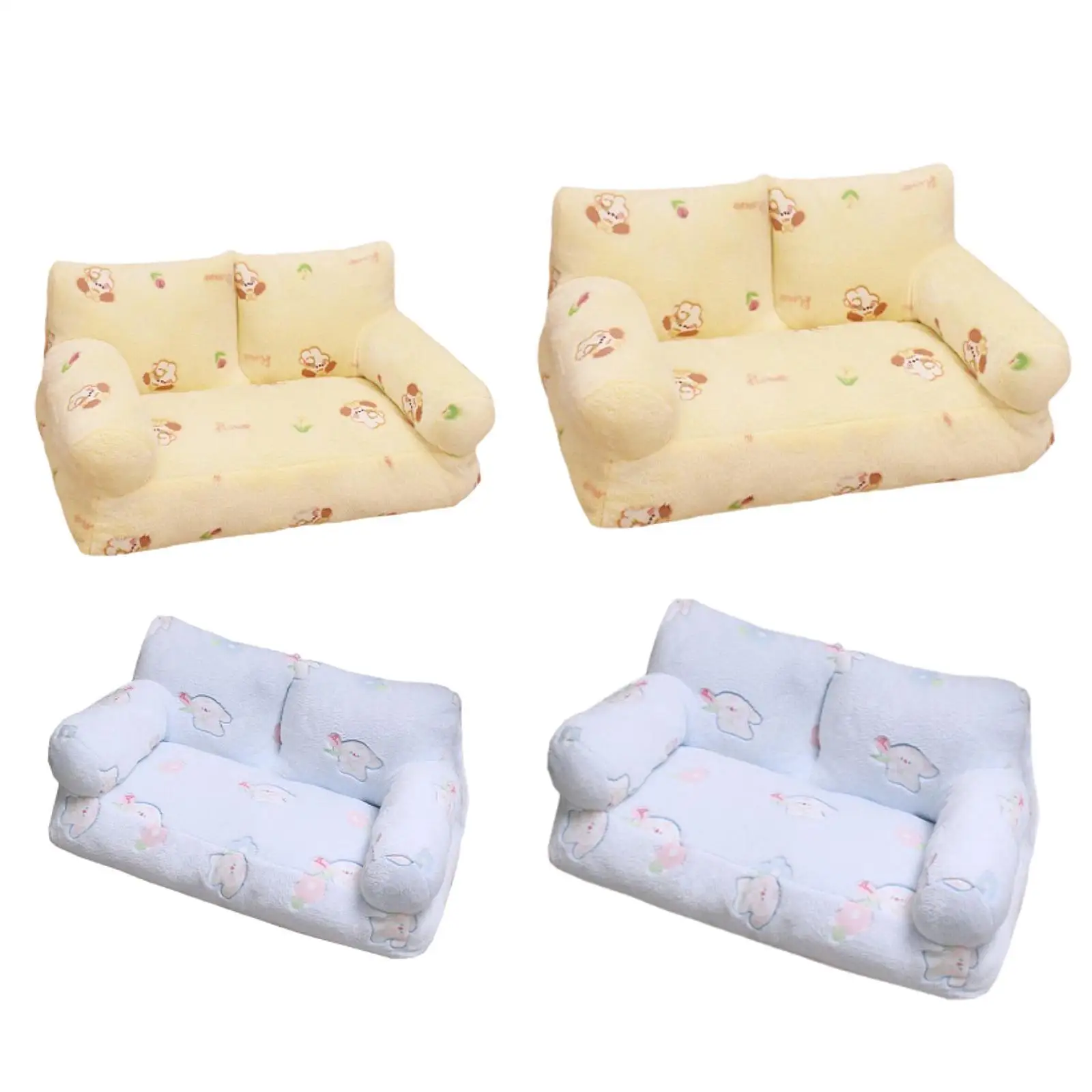 Pet Sofa Bed All Seasons Non Slip Base Soft Comfortable Pet Couch Puppy Sleeping Bed for Cat Small Dogs Kittens Puppy All Breed