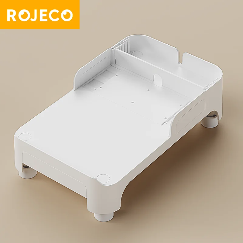 ROJECO-comedero multifunción con soporte elevado, dispensador de comida de tazón individual y doble para mascotas, tamaño de altura ajustable para alimentador de perros y gatos