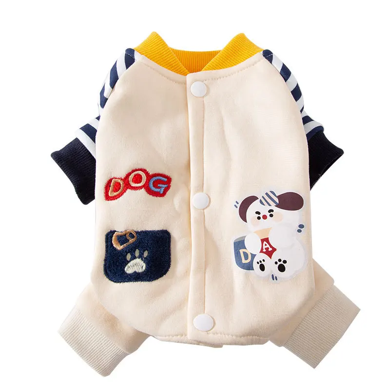 Sudadera con capucha de cuatro patas para mascotas, mono para mascotas, gato de peluche, Schnauzer, abrigo para perros pequeños, ropa para cachorros, otoño e invierno - imagen 5