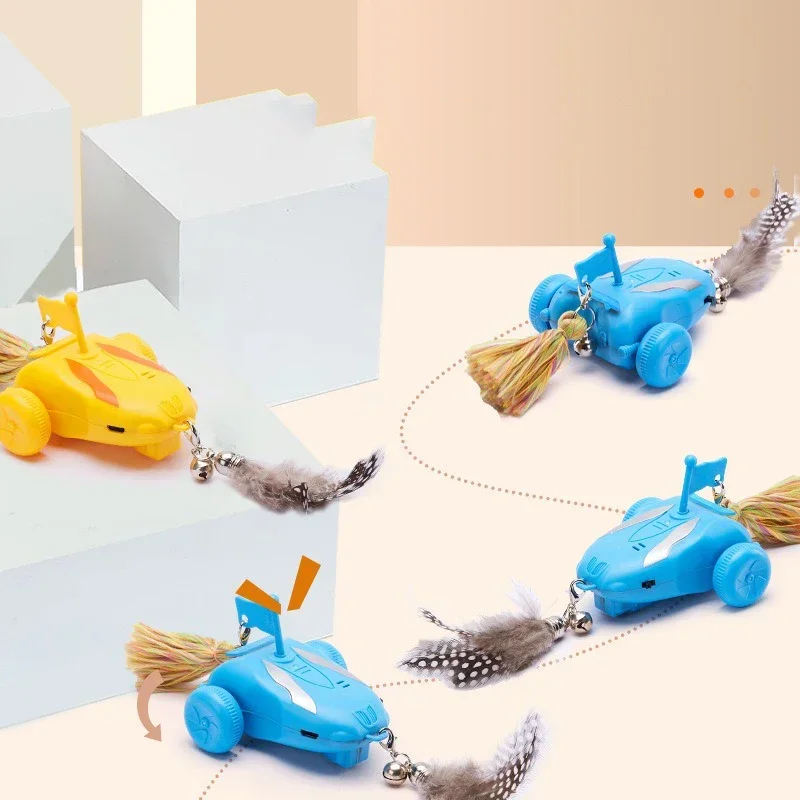 Juguete interactivo para gatos, juguete eléctrico para correr y girar, juguete de imitación de ratones, juguetes para aliviar el aburrimiento, 1 Uds. - imagen 3