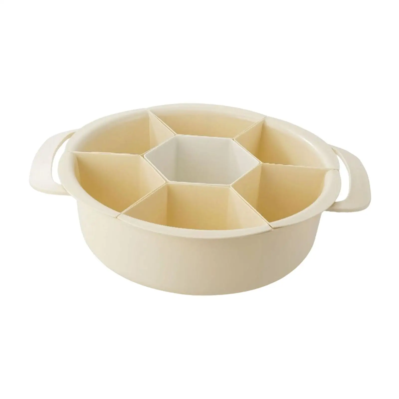 Rotatable Vegetable Tray Multi Compartment Serving Dish Decorative Round Tray for Family Gatherings and Hot Pot Rotatable Vegetable Tray Multi Compartment Serving Dish Decorative Round Tray for Family Gatherings and Hot Pot