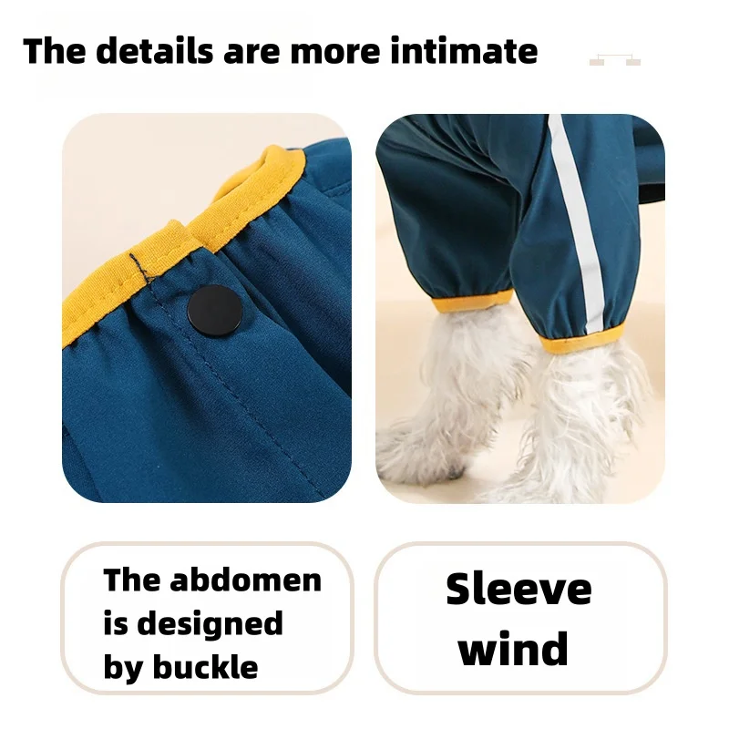 Chubasquero impermeable reflectante para perros pequeños y medianos - imagen 5