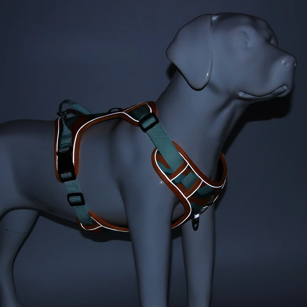 Arnés táctico de camuflaje para perros: chaleco reflectante sin extracción y a prueba de escape para controlar y proteger durante las paseos diurnos y nocturnos - imagen 3