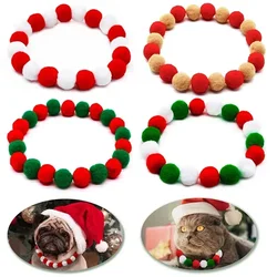 Collar con bola de peluche arcoíris para perro