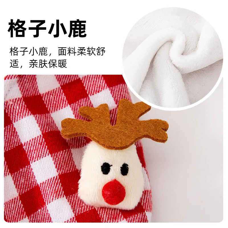 Ropa de otoño e invierno para gatos, mantas de Navidad y Año Nuevo, mantas de Año Nuevo, mantas cálidas y gruesas, ropa para perros pequeños y mascotas - imagen 4