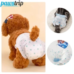 10 unids/pack pañales para perros femeninos pañales desechables para mascotas para gatos perro femenino pantalones menstruales absorbentes transpirables accesorio para perros