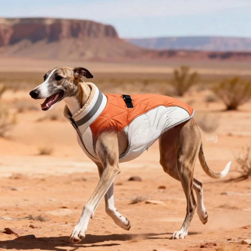 Chaleco térmico de lana para perros con forro de felpa – Tira reflectante - imagen 5