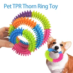Disco volador con púas para limpiar dientes en perros