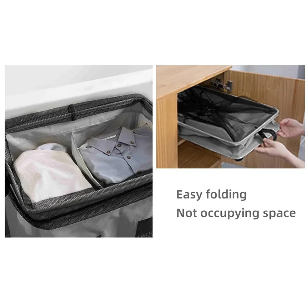 Cesta almacenamiento multiuso – Plegable y con ruedas para el hogar - imagen 3