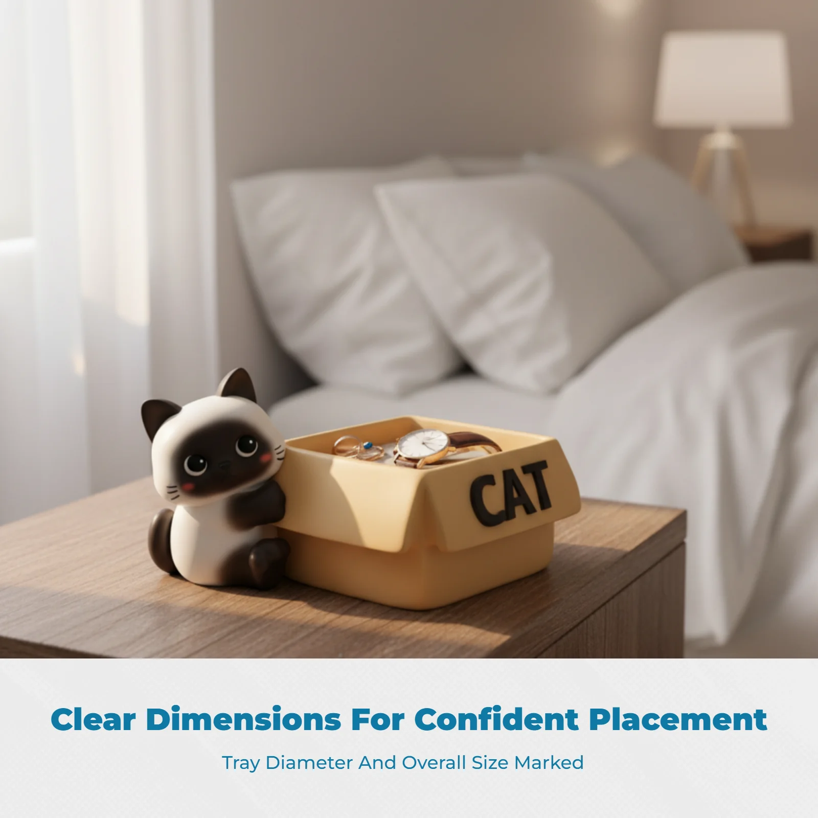 Organizador de llaves con forma de gato – Decoración para entrada y escritorio - imagen 3