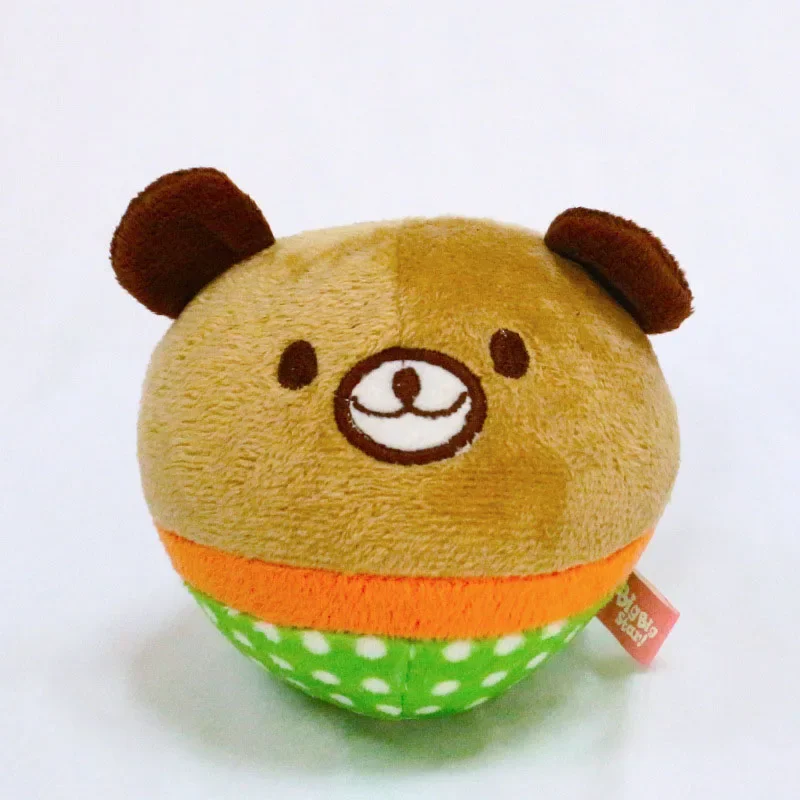 Pelota de juguete para perros pequeños, juguete interactivo de felpa para cachorros y gatos, resistente a las mordeduras, diseño de animales bonitos, chirriante - imagen 3