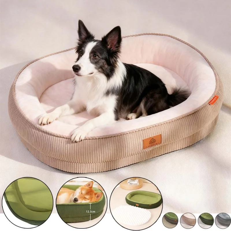 Cama de pana para perro – Alfombra lavable cálida antideslizante