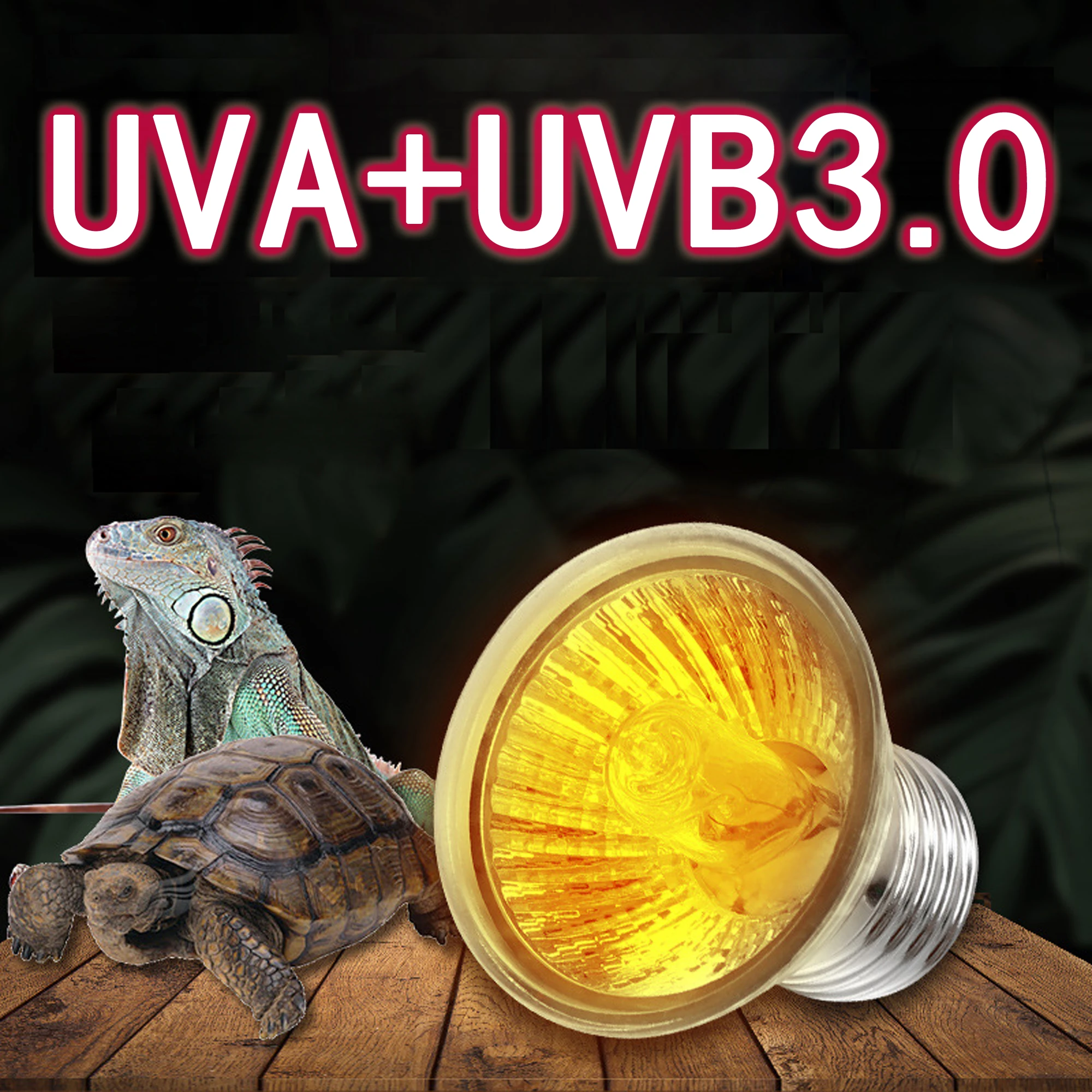 25/50/75W UVA + UVB 3,0 lámpara para reptiles bombilla tortuga tomar el sol bombillas de luz UV lámpara de calefacción anfibios lagartos controlador de temperatura 1 pieza