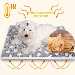 Cama para perros de todos los tamaños: almohadilla de forro polar reversible ultrasuave resistente a masticar con linda estampado de estrellas, mascota lavable para perros grandes, medianos y pequeños