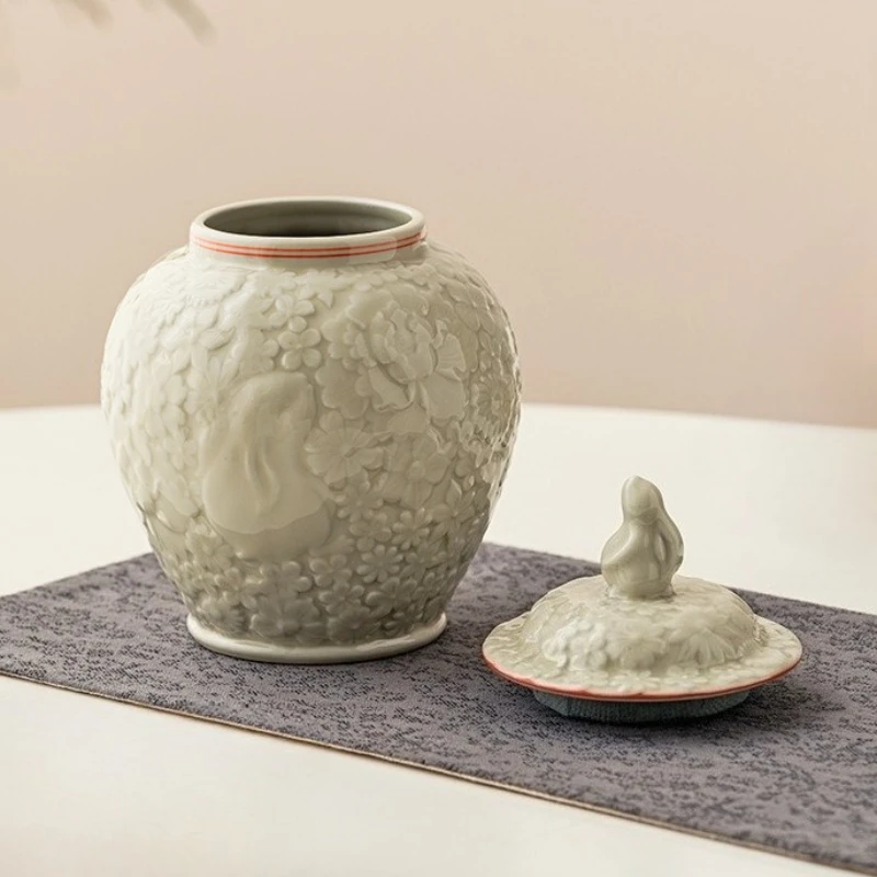 Urna de cerámica para mascotas, gato, conejo, mascotas, cenizas, urnas para perros, caja de cenizas funerarias, accesorios para cachorros, suministros funerarios para perros, gatos conmemorativos - imagen 4
