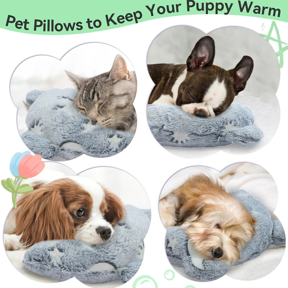 Almohada de invierno para mascotas, almohada con forma de media luna para dormir para perros y gatos, almohada luminosa de felpa para perros pequeños, alfombrilla para dormir para perros de interior, gatos y cachorros - imagen 5