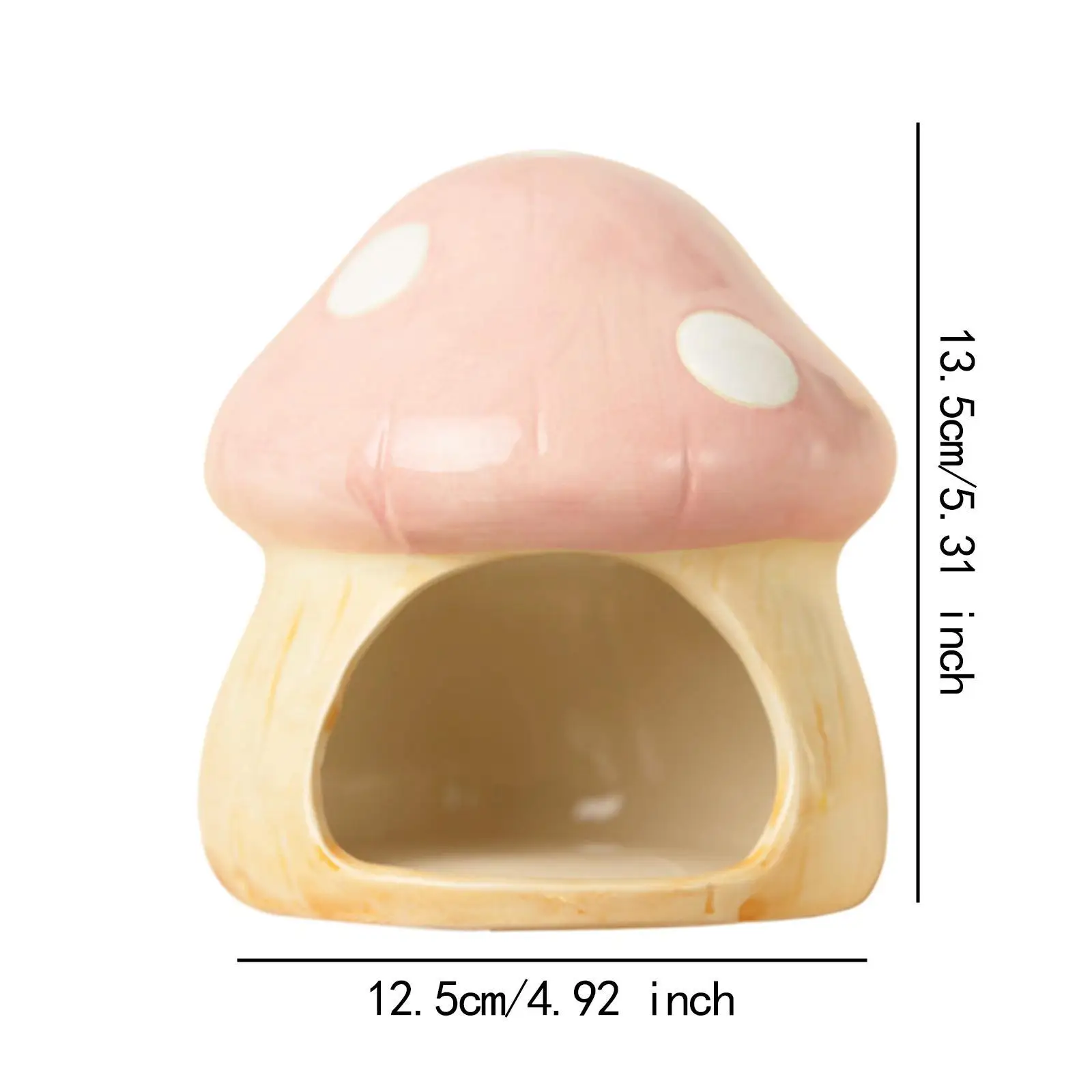 Mushroom Hamster Hideout Cute Guinea Pig House for Chinchilla Rat Guinea Pig