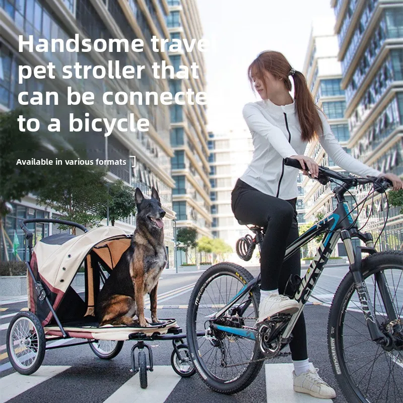 Cochecitos grandes para bicicleta, remolque de doble uso, carrito para perros medianos y grandes, se puede remolcar productos para mascotas