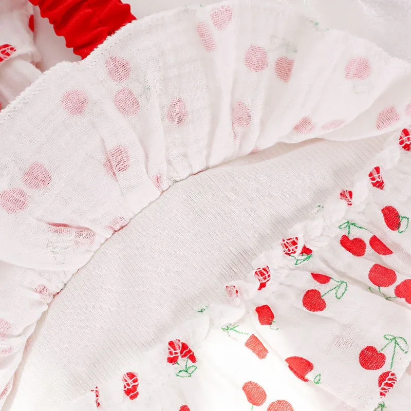 Vestido verano con capucha para perras – Estampado cerezas, Chihuahua y Poodle - imagen 4