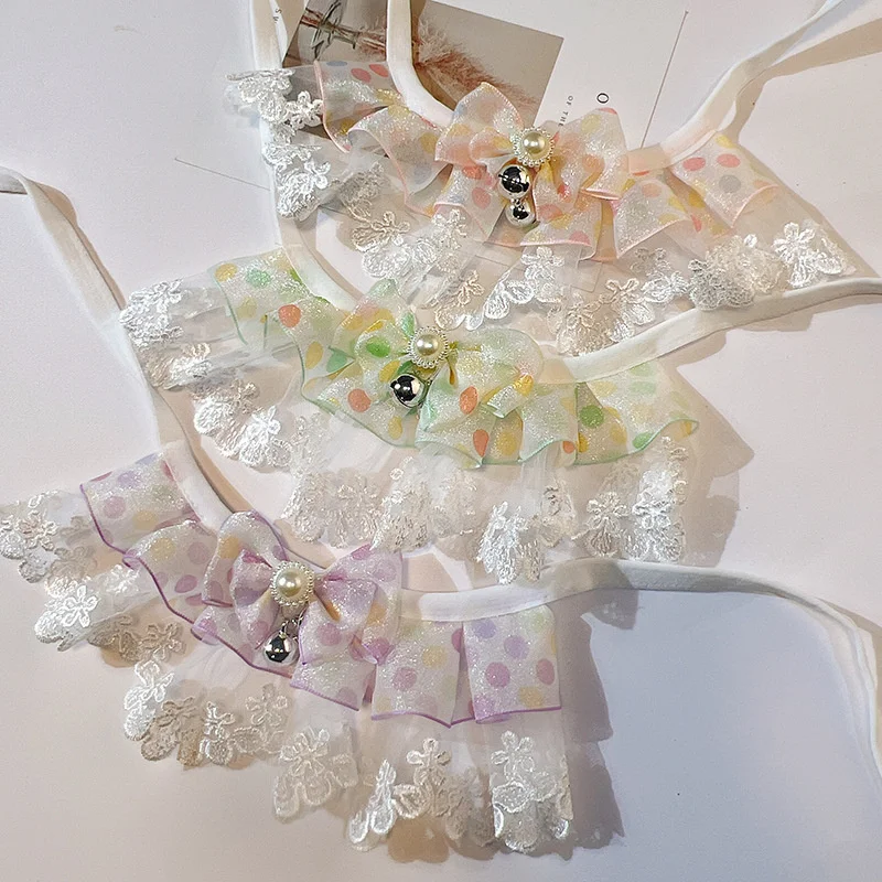 Collar lazo con campana para gatos – Accesorio decorativo suave - imagen 5