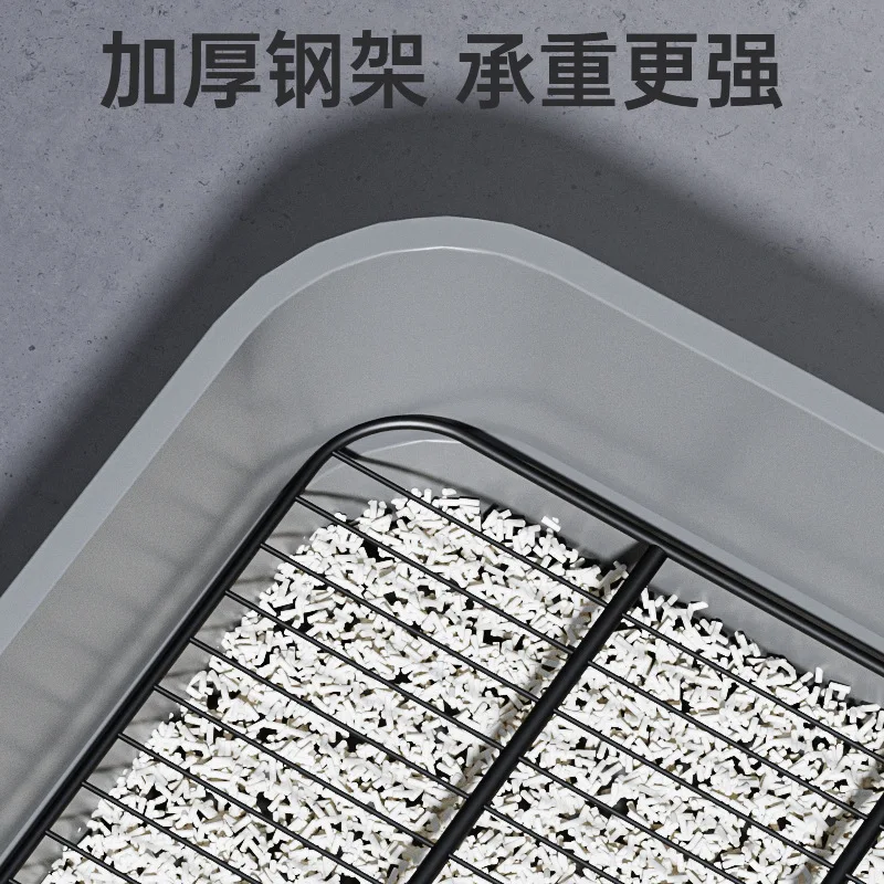 Inodoro para perros de gran tamaño a prueba de salpicaduras, valla alta inclinada, inodoro plano para perros pequeños, suministros para mascotas antisalpicaduras de orina - imagen 3