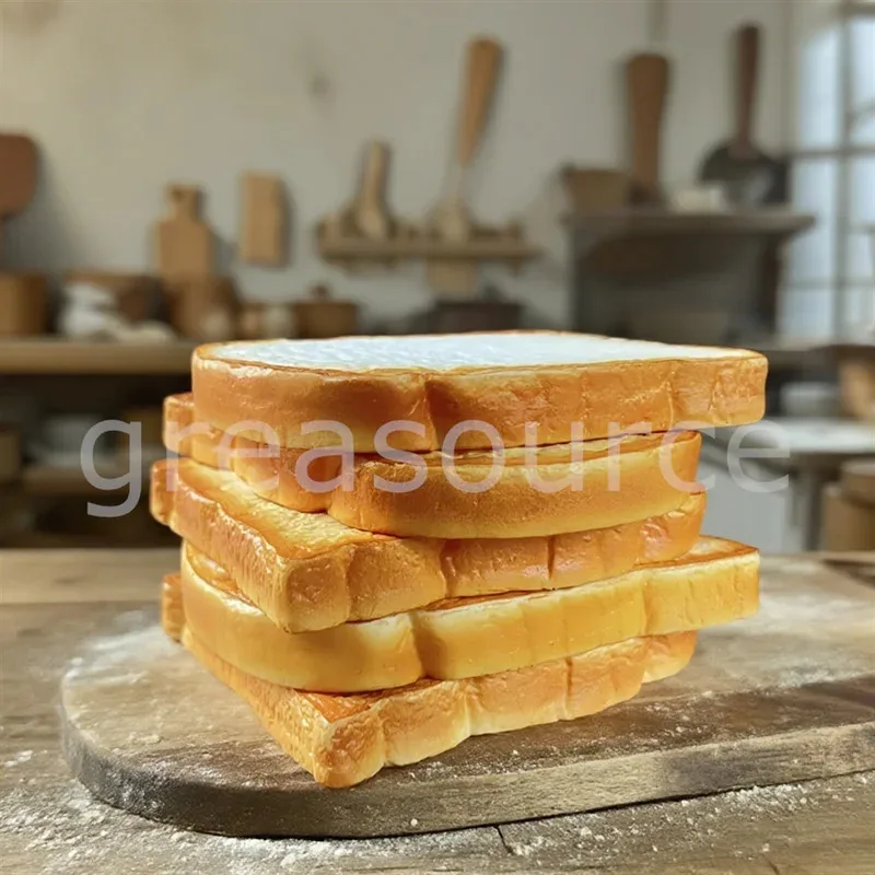 1 unidad de simulación de pan tostado, juguetes para masticar para mascotas pequeñas, juguetes para juego de conejo y hámster amarillo y blanco, accesorios de tiro para decoración del hogar - imagen 4