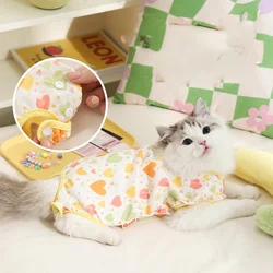 Ropa para gatos, chaleco fino antiderramamiento de verano para gatos, protección del vientre para madre y gato, traje de recuperación de pulverización, traje de cobertura completa para mascotas, ropa para gatos