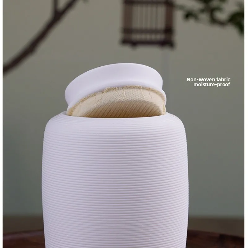 Frascos de cerámica sellados, recipiente de urna para mascotas a prueba de humedad, caja de almacenamiento de cenizas, ataúd, recuerdos, funerario, Mini urna decorativa, productos para mascotas