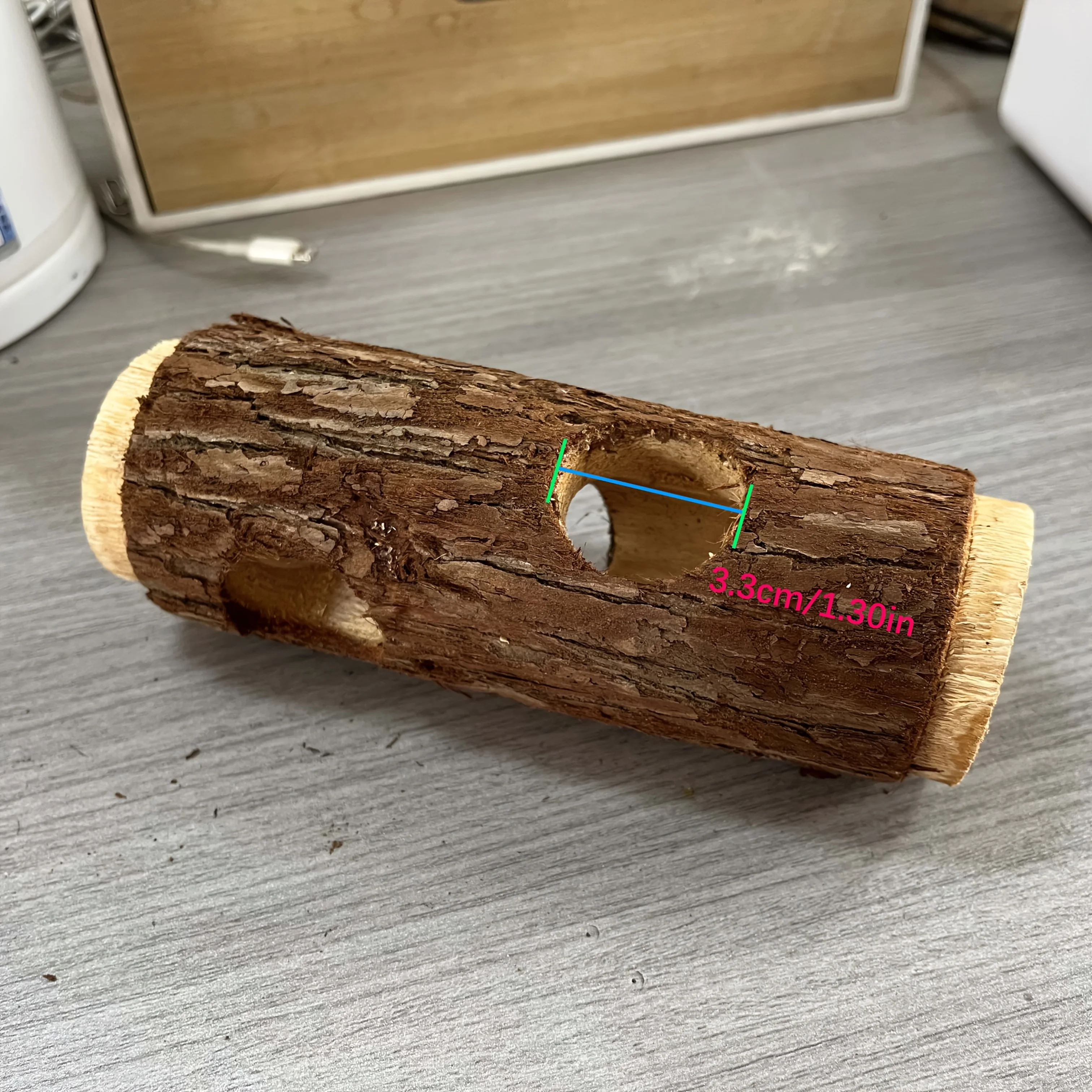 Casa de hámster de madera con túnel – Refugio y juego - imagen 2