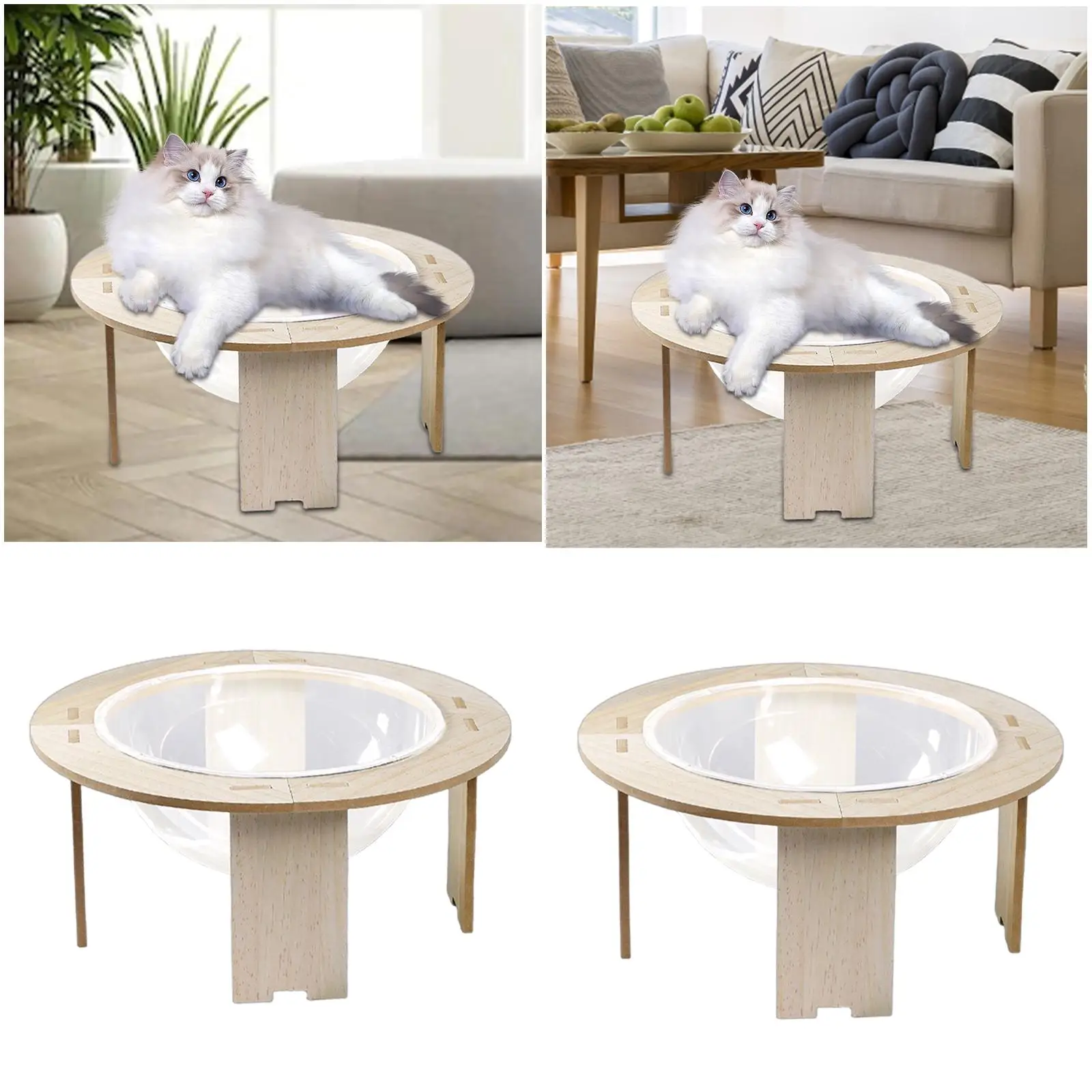 Space Capsule Cat Bed Sleeping Nest Elevated Cat Condo Activity Center Hammock Small Pet Bed Toy for Rabbit Kitty Cat Kitten