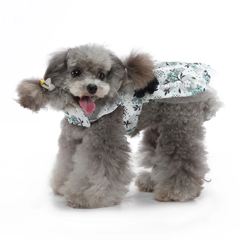 High Quality Puppy Cat Dog Evening Dress Elegant Pet Wedding Princess Dresses for Small Dogs York Bowtie Skirt mascotas Clothes - imagen 3