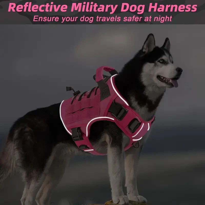 Arnés anti tirones ajustable para perros grandes con asa reflectante - imagen 3