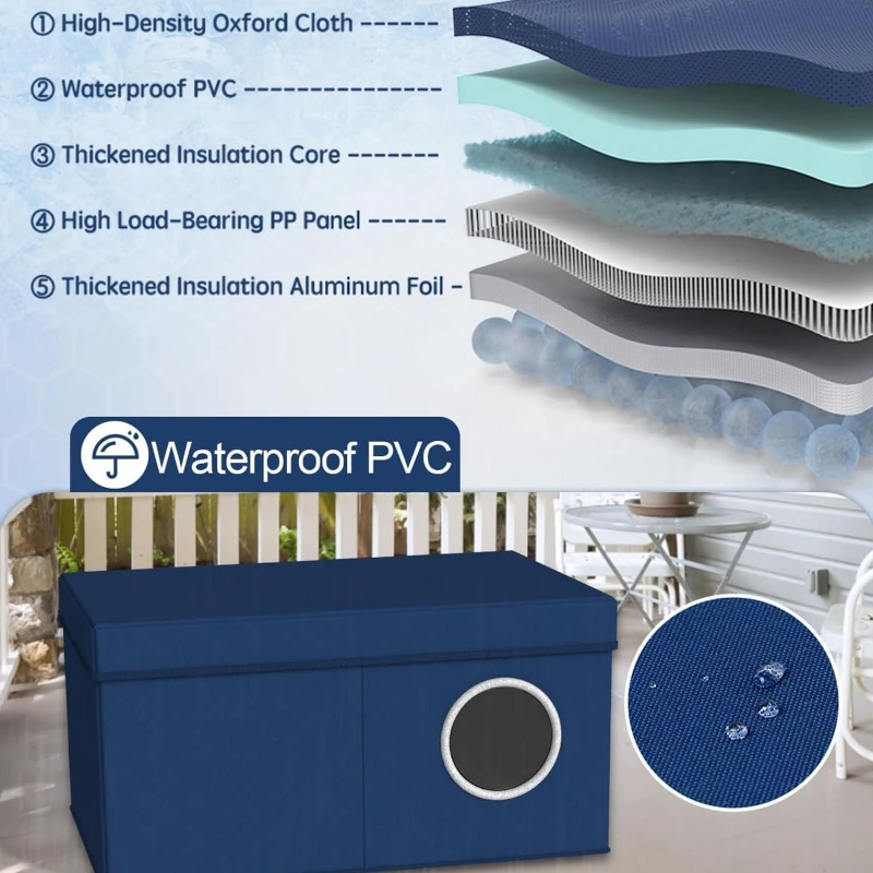 Aire acondicionado Nido para gatos Azul claro Nido fresco de verano Universal en todas las estaciones Productos para mascotas impermeables transpirables semicerrados - imagen 4