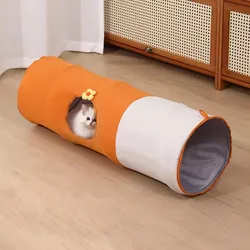 Túnel plegable con bola para gatos y perros pequeños