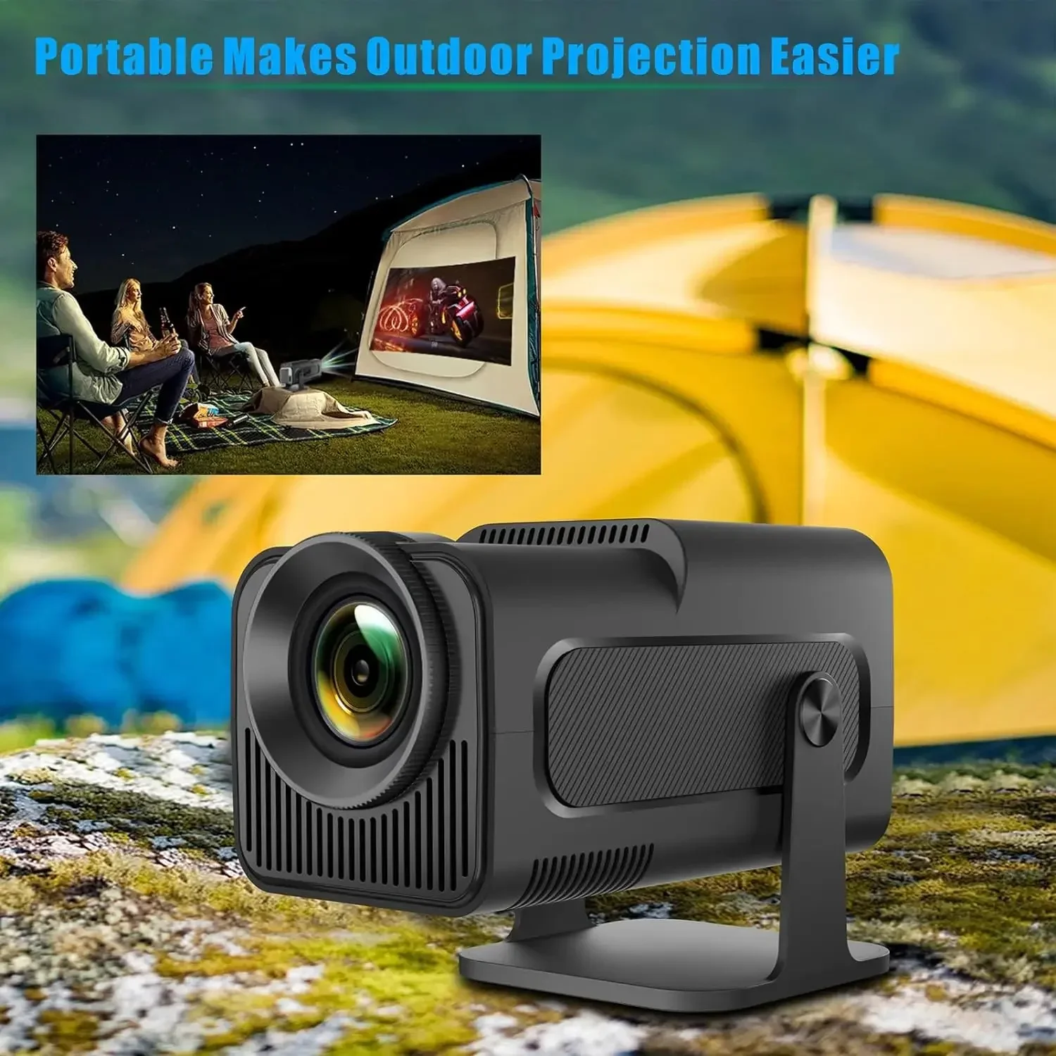 HY320-proyector de haz 4k 1080P, Wifi6, portátil, 4k, Android 11, BT5.0, cine al aire libre, actualizado, HY300, PR41 - imagen 4