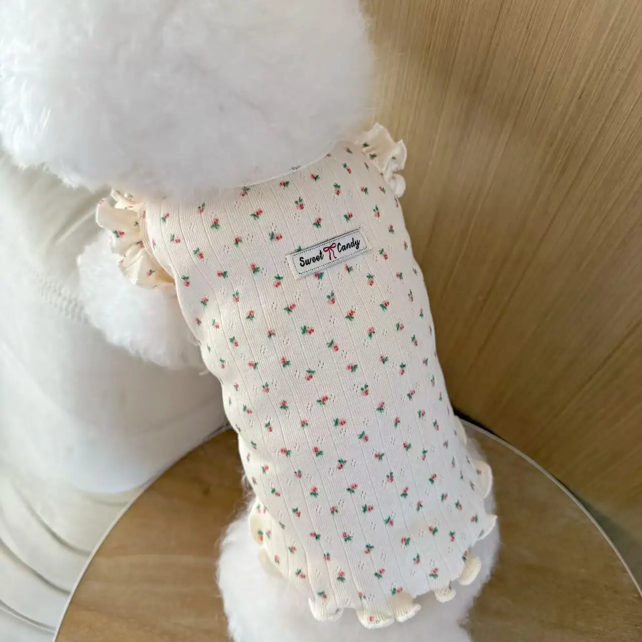 Sudadera floral rosa con capucha para perros pequeños – Chihuahuas y Yorkies - imagen 4