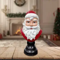 Escultura de estatua de medio cuerpo de Papá Noel, adorno tradicional creativo, adorno de escritorio, artesanías para el hogar, oficina, dormitorio, decoración de gabinete
