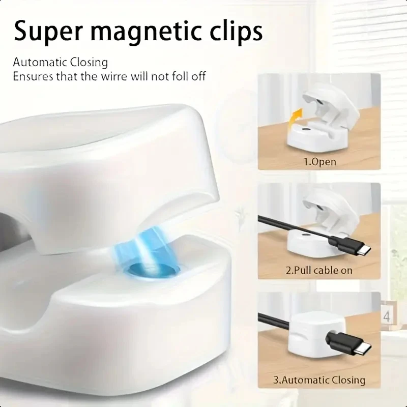 Organizador magnético de cables para mascotas – clips prácticos pared - imagen 4