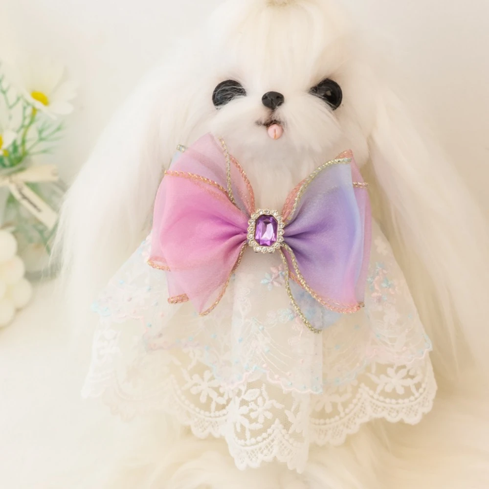 Collar con lazo degradado para perros y gatos – Elegante y transpirable - imagen 5