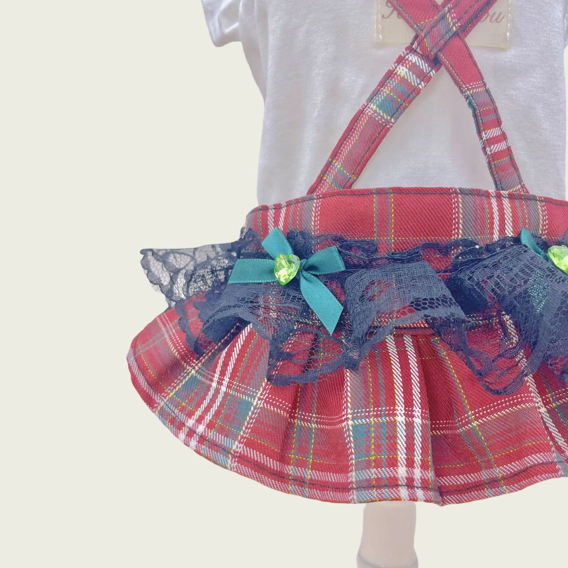 Falda con tirantes para otoño/invierno para mascotas, vestido deslizante con cuello alto, abrigo inferior, ropa para perros pequeños, ropa para cachorros - imagen 3