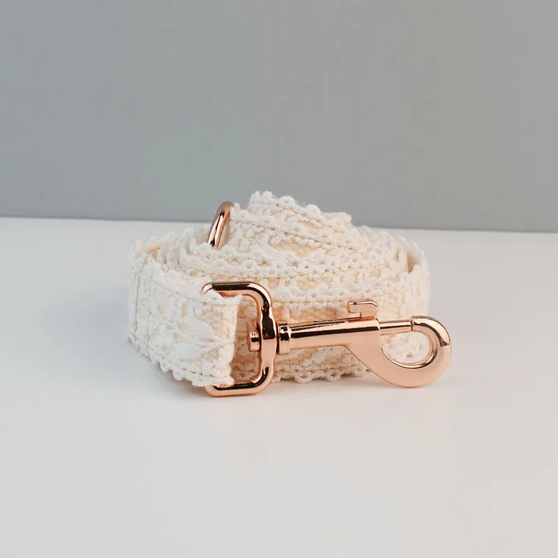 Lace Collar Free Engrave Dog Collar Leash Set For Medium Big  Pet Necklace Dog Wedding Accessories Female Dog Collars - imagen 3