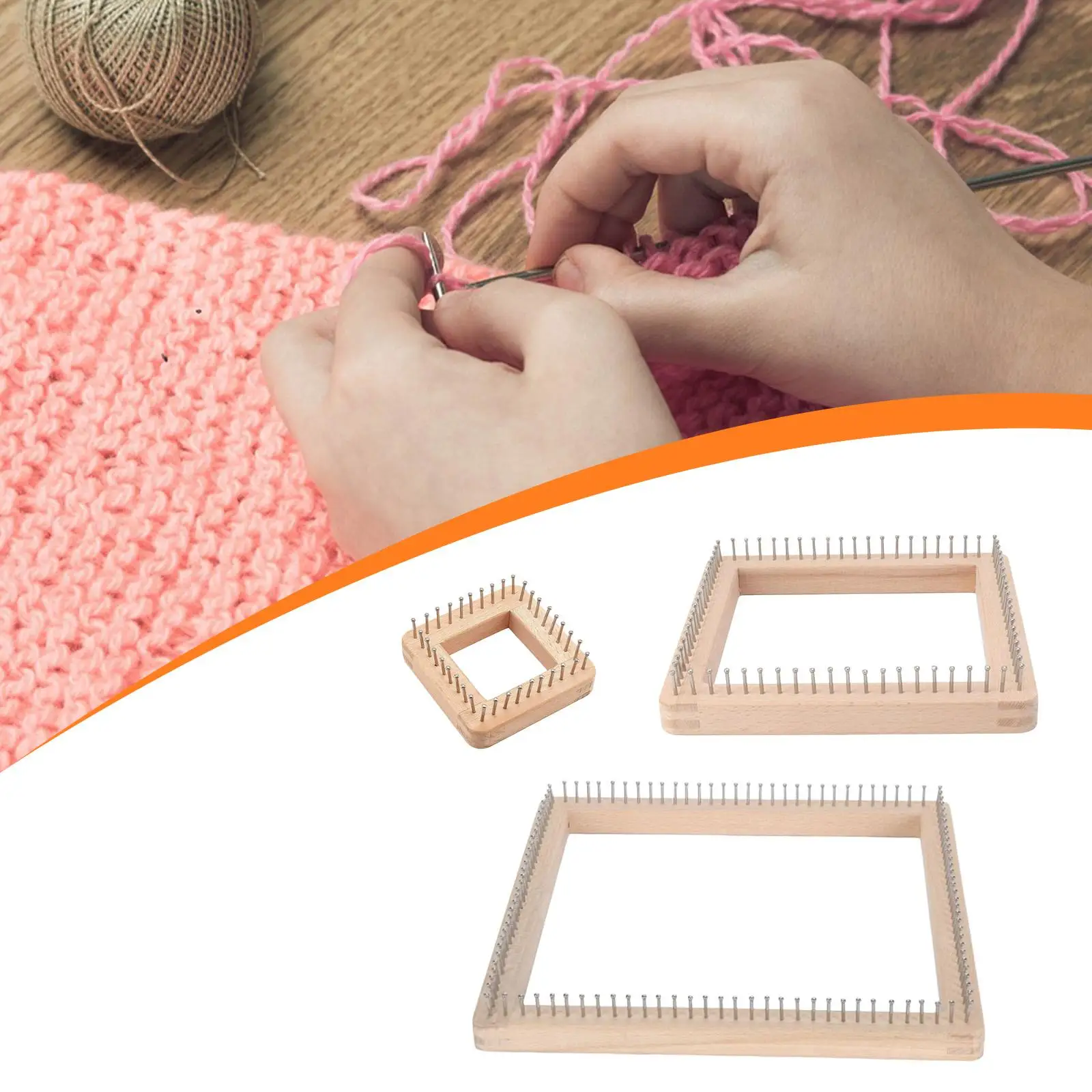 Tablero de tejer telar para adultos suministros artesanales DIY suministros para principiantes mantas sombreros chales cojines - imagen 3