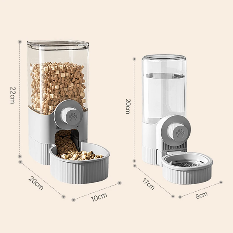 Alimentador automático para gatos, jaula colgante, dispensador de agua para mascotas para gatos, perros pequeños, contenedor de comida colgante 2 en 1, suministros para mascotas - imagen 2