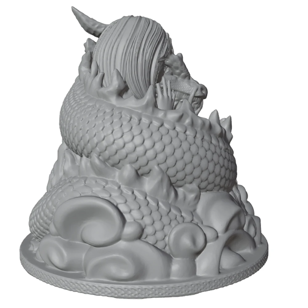 Miniatura resina 1/24 niña y dragón – Figura de colección y rol - imagen 3