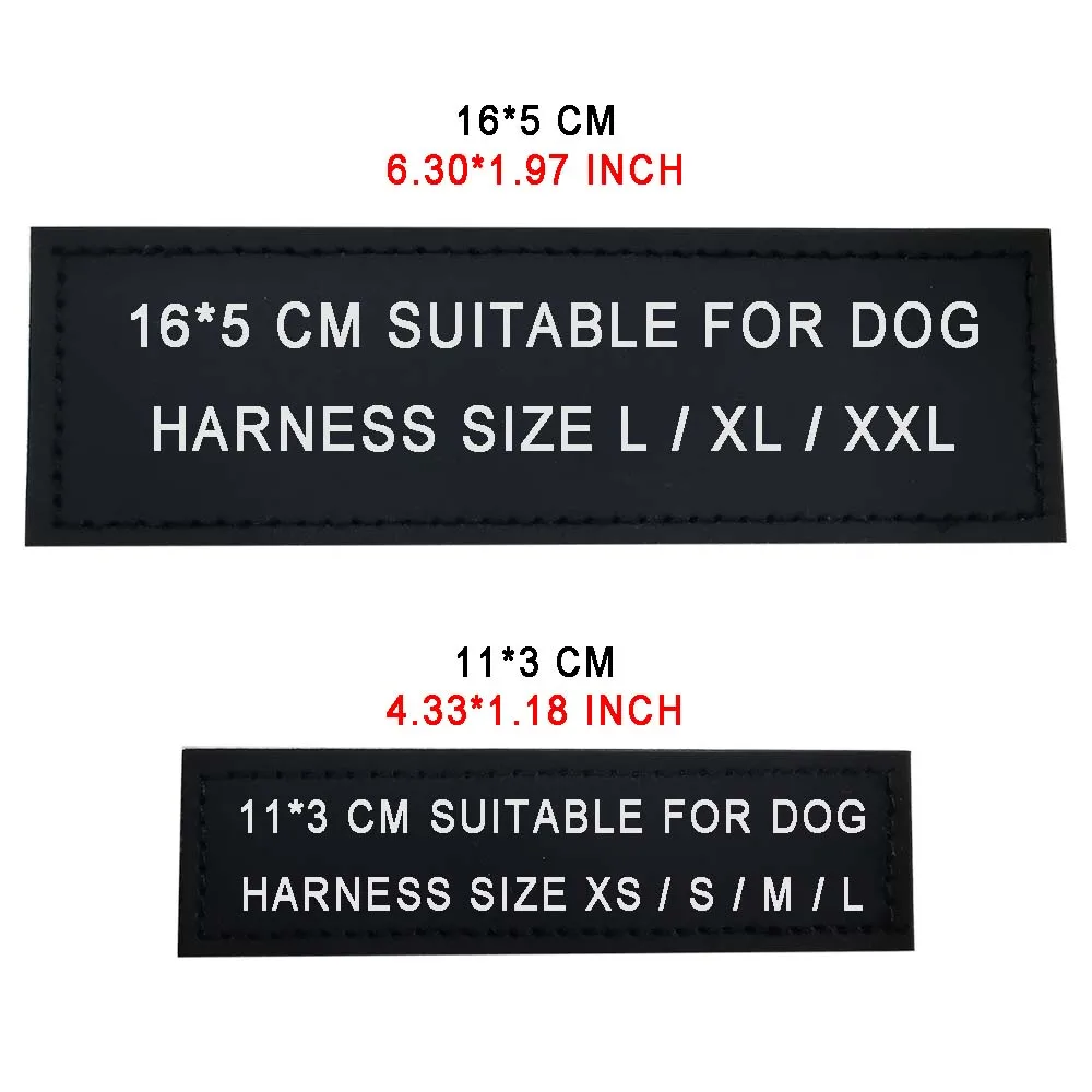 2 uds etiqueta personalizada con nombre de perro etiqueta de identificación de arnés personalizada reflectante colorida DIY nombre Logo correa para el pecho arnés etiqueta de Collar - imagen 5