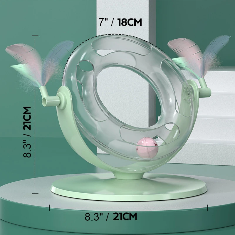 Juguete interactivo giratorio para gatos, molino de viento para interior, juguete interactivo para gatos y cachorros - imagen 4