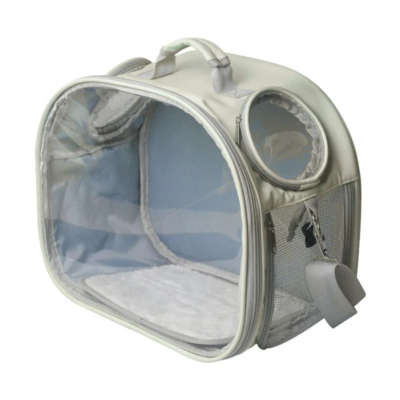 Bolso de hombro para mascotas, bolsa de transporte portátil, transparente, transpirable, adecuado para perros pequeños y gatos - imagen 5