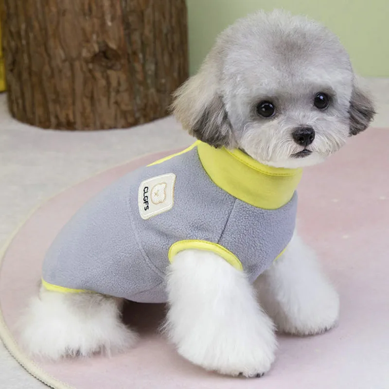 Sudaderas con capucha de lana con cremallera, jerséis de invierno sin mangas para perros pequeños, ropa para mascotas Chiwawa York, suéter para cachorros, sudadera - imagen 5